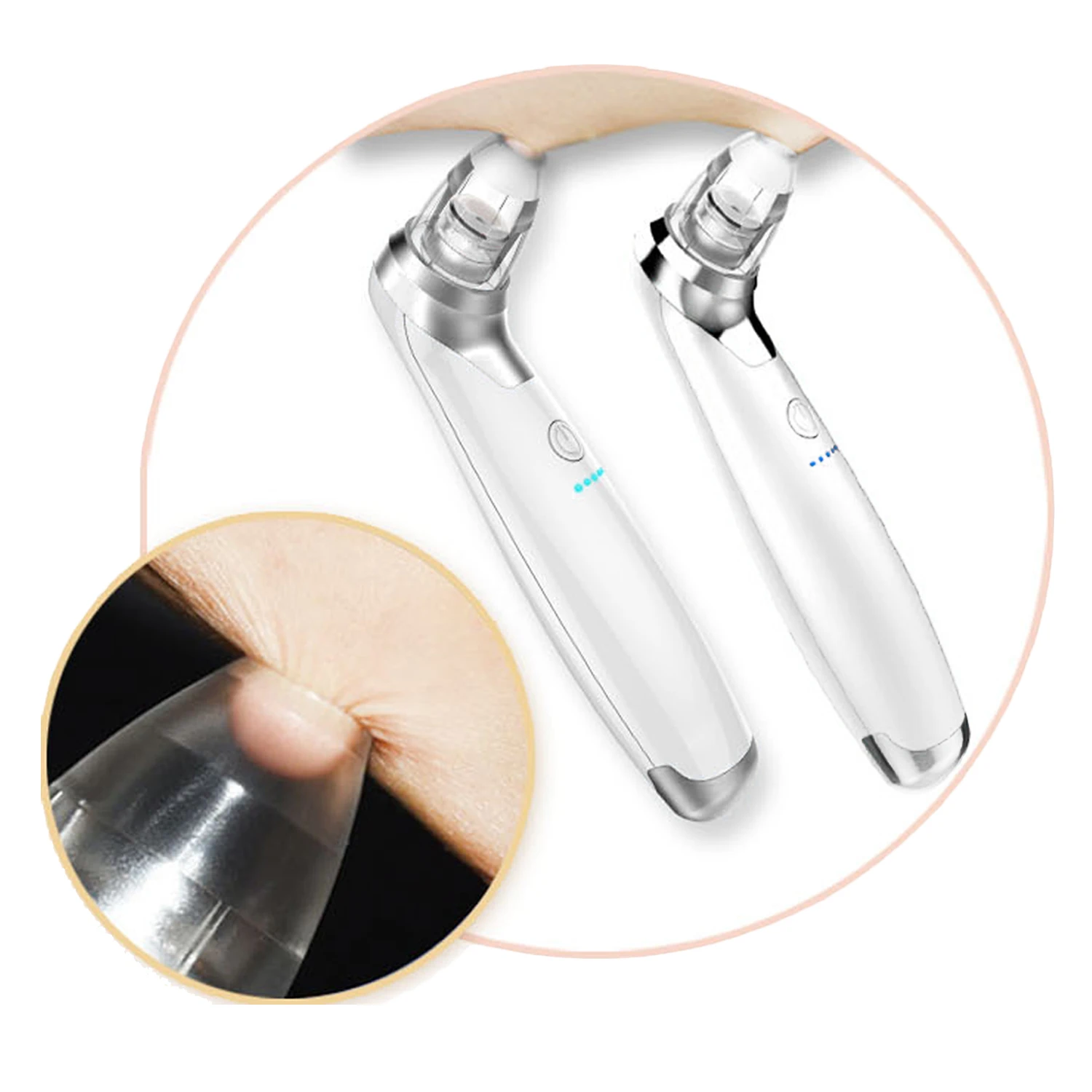 USB Rechargeable Facial Pore Cleaner Skin Care Tool Set with 5 Different Suction Heads Face Nose 3