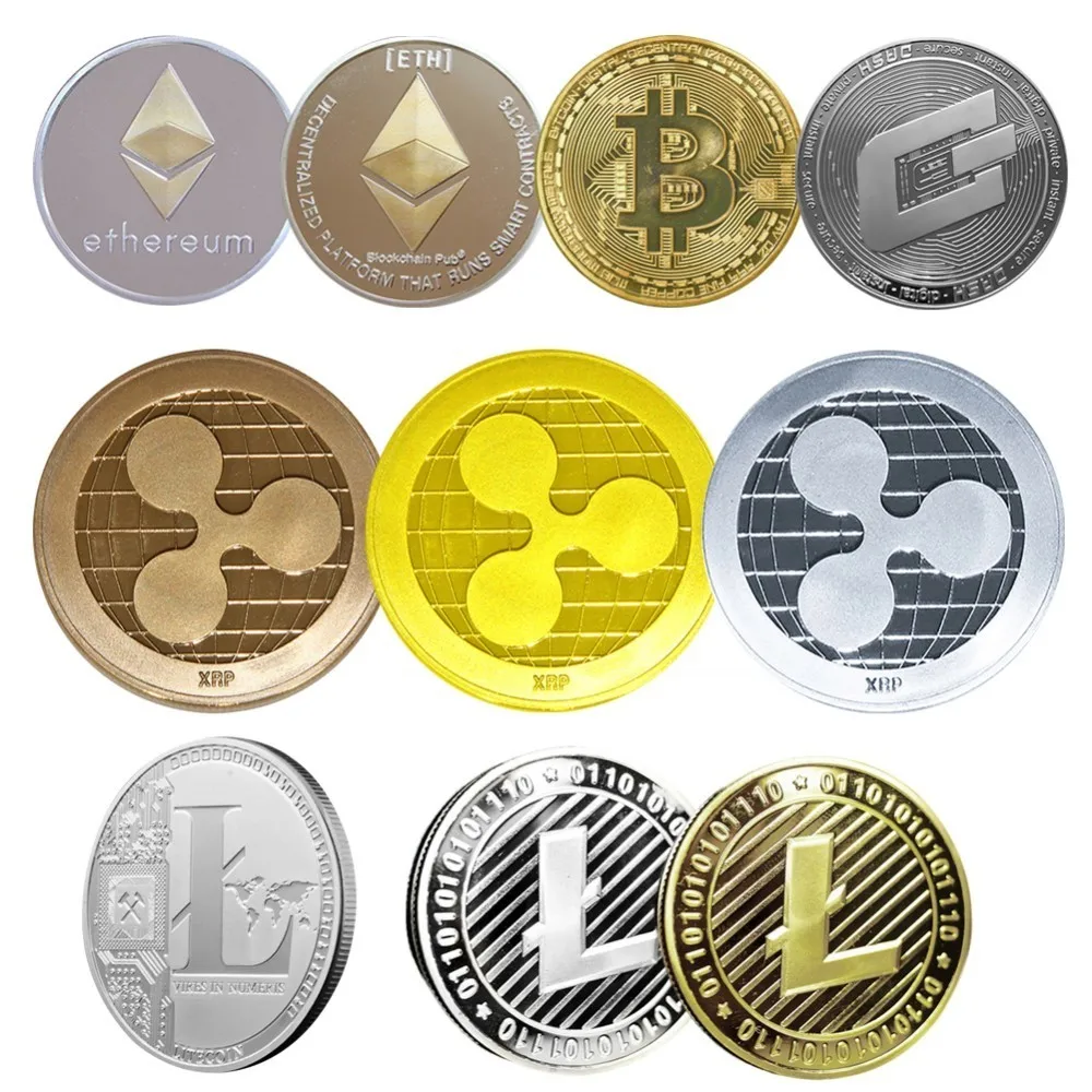 Non-currency Coins Bitcoin/Ethereum/Lite/Dash/Ripple Coin 5 kinds of Commemorative Coin Drop Shipping Non-currency Coins Bitcoin/Ethereum/Lite/Dash/Ripple Coin 5 kinds of Commemorative Coin Drop Shipping