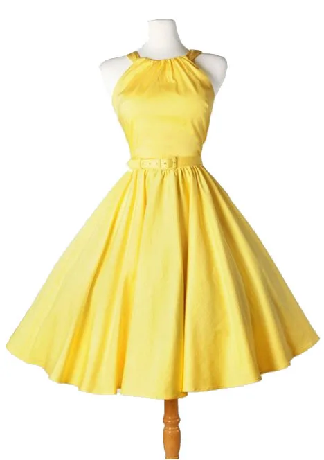 1950s yellow dress