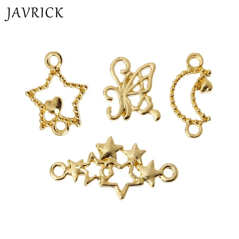 

4Pcs Mini Size Moon Star Butterfly Blank UV Resin Frame Pendant Jewelry Making