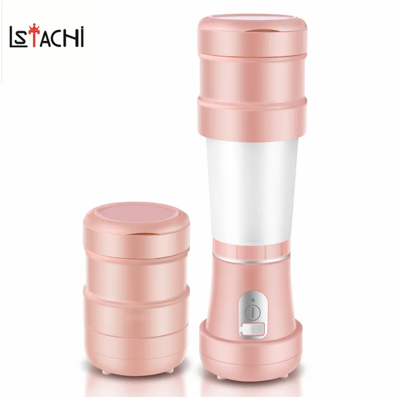 

LATACHi 500ML Newest USB Rechargeable Folding Fruit Juicer Machine Portable Juice Extractor Smoothies Blender Grinder Silicone