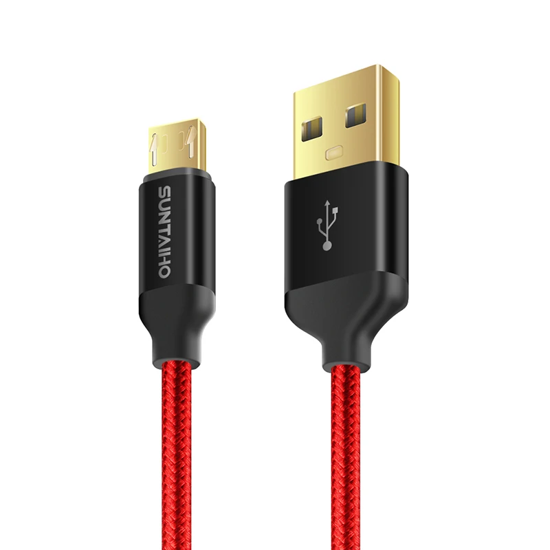 Suntaiho [3 шт] 5V2. 5A Micro USB кабель для samsung xiaomi Плетеный Быстрый зарядки данных ЗУ