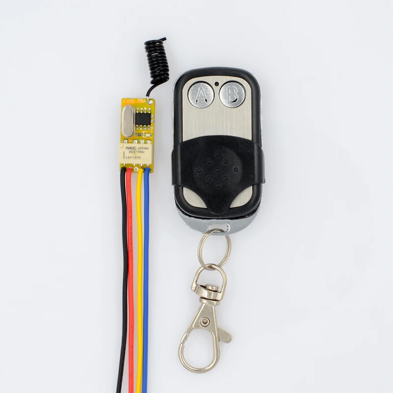 

Miniature Relay Receiver+Transmitters 3.7V 4.5V 5V 6V 7.4V 9V 12V Minitype Micro Remote Control Switch Small TXTX 315/433.92MHZ