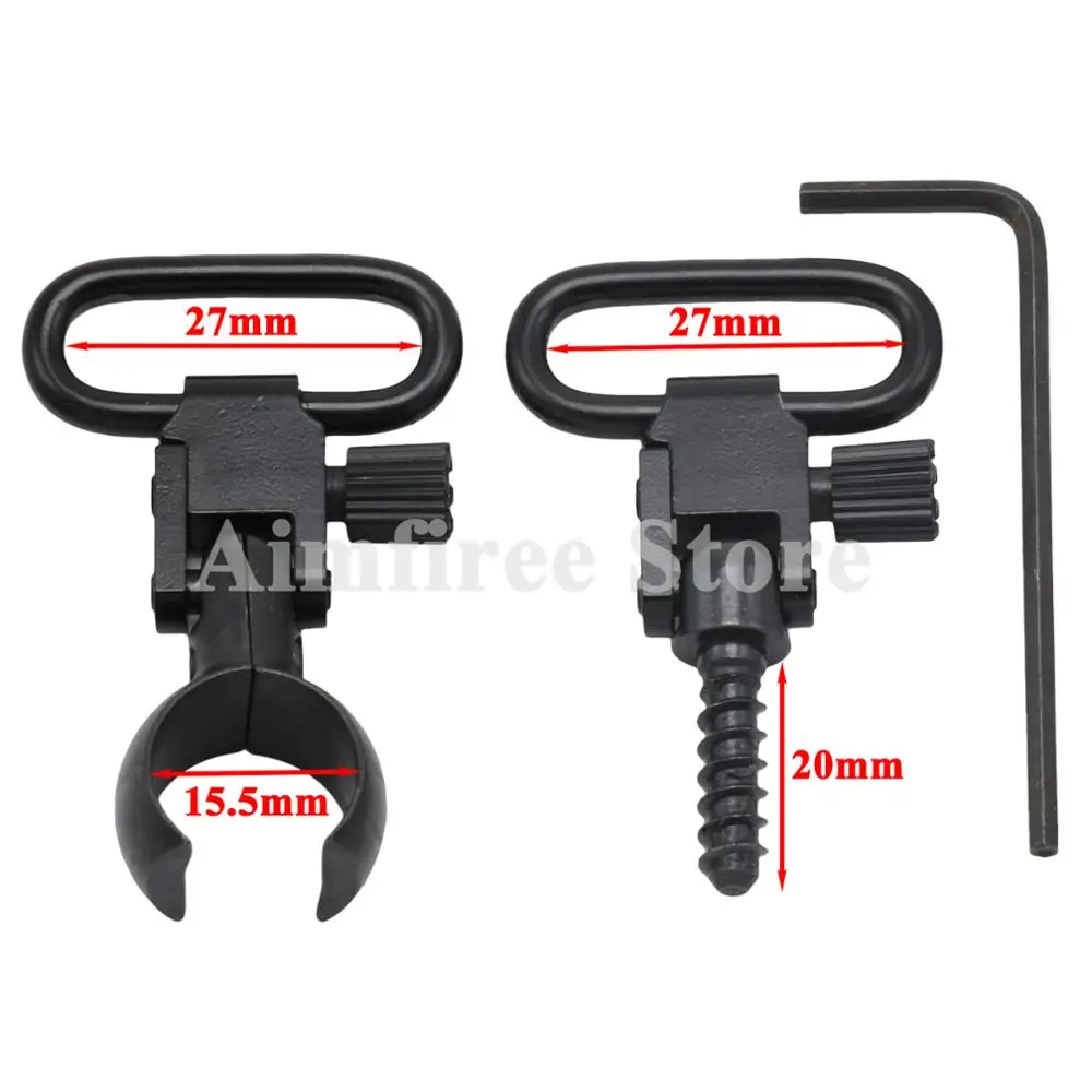 Lever Action Rifle Sling Mount Kit Split Band with 1 QD 115 Sling Swivels for Winchester Marlin Mossberg