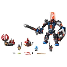 LEPIN Nexo Knights Axl Black Knight Mech Combination Marvel Building Blocks Kits Toys Compatible Legoe Nexus