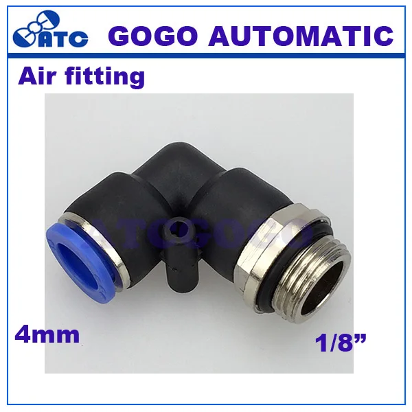 

GOGO L type 4mm 1/8" BSPP threaded elbow pu hose connector 90 degree PL04-G01 nylon pipe joint pneumatic air fitting