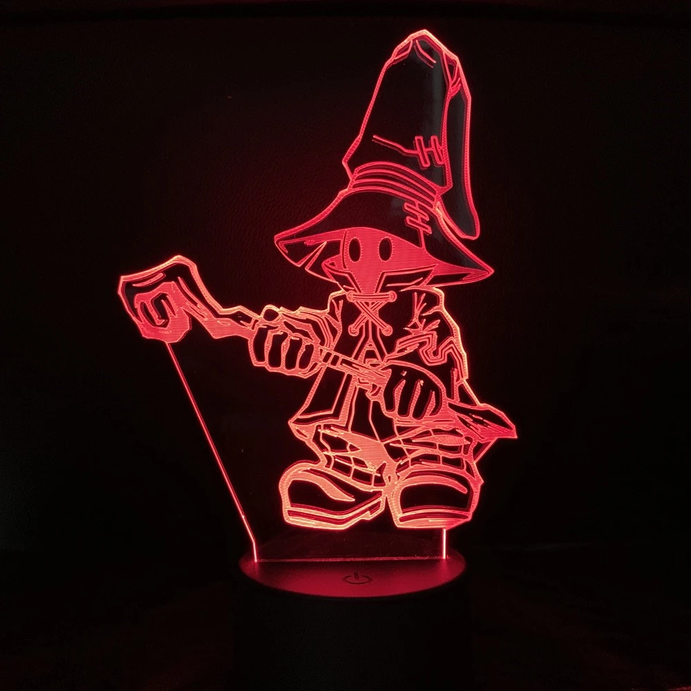 lampara anime final fantasy xiv black mage lampu malam 3d lampu dekorasi dekorasi rumah hadiah anak lampu led lampu meja