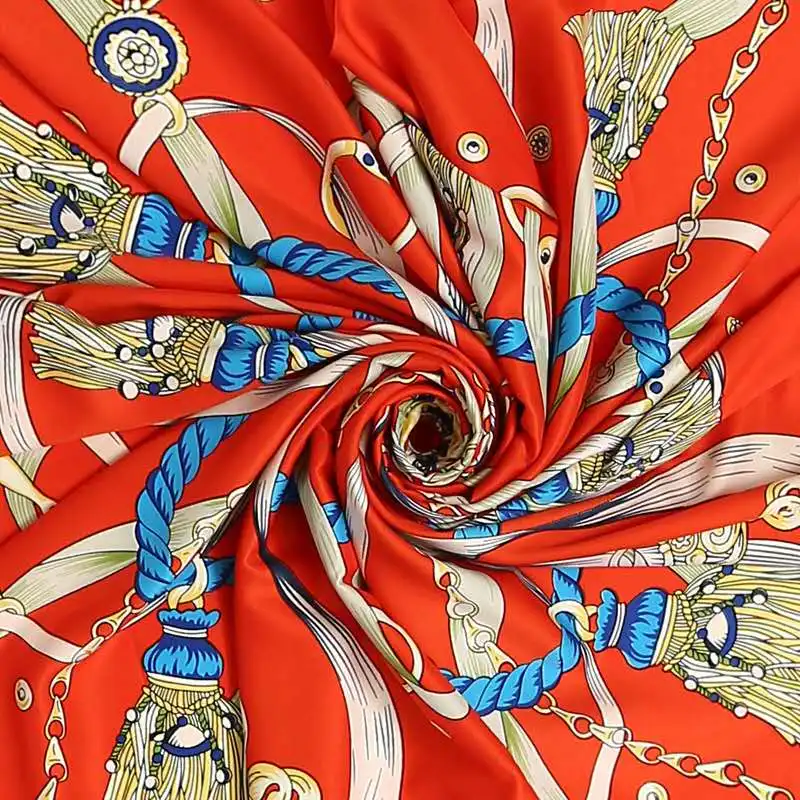 Роскошный брендовый атласный шелковый шарф для женщин Scarve Гладкий Мягкий