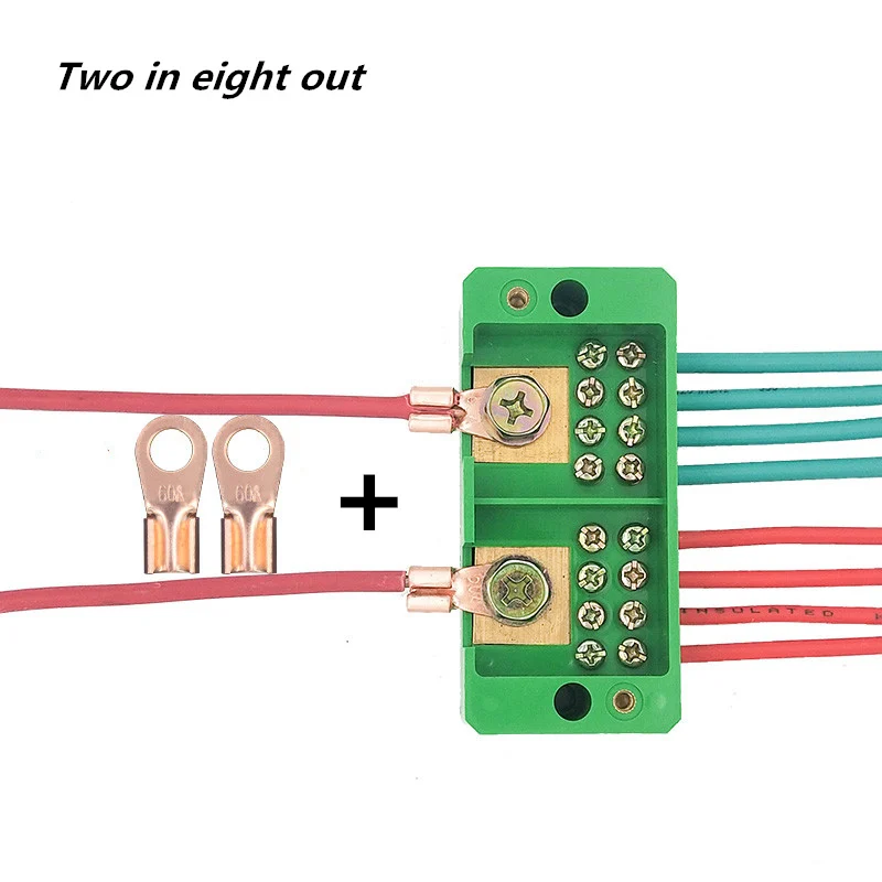 220 В Бытовая проволочная распределительная пластиковая электронная коробка Клеммная проволочная Соединительная коробка для электроники проектная коробка - Цвет: Two in eight out
