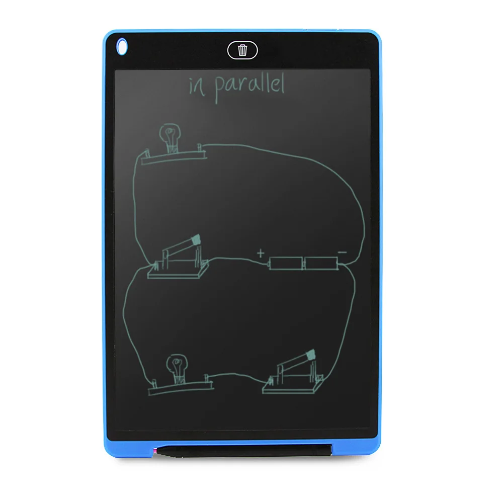 CHYI 12 дюймов ЖК-дисплей планшет для письма цифровой для рукописного ввода тонкий сенсорная панель электоронных классных досках примечание объявлений Memo доска для рисования - Цвет: Синий