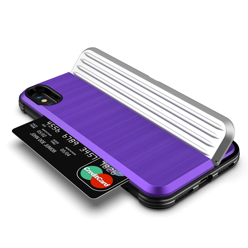 

Card Slot Phone Case For iPhone XR XS MAX X 6 S Plus Wallet Mobile Accessories For iPhone 7 8 Plus Cases Armor Back Cover Coque