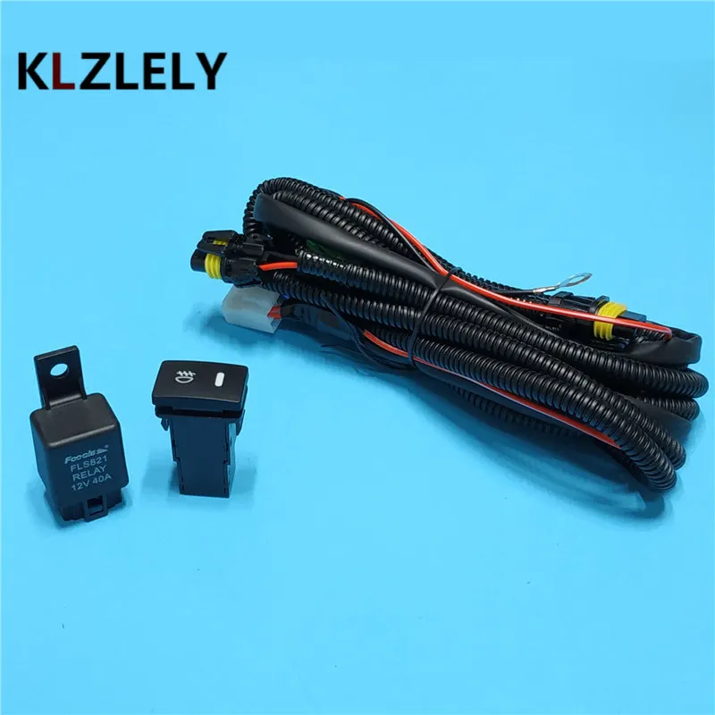 Beler Wiring Harness Wire Sockets + Switch For H11 Fog Lamp For TOYOTA
