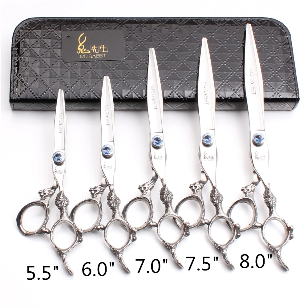 2Pcs 5.5" 6" 7" 7.5" 8" 440C Mr Rabbit Grooming for dog Cutting