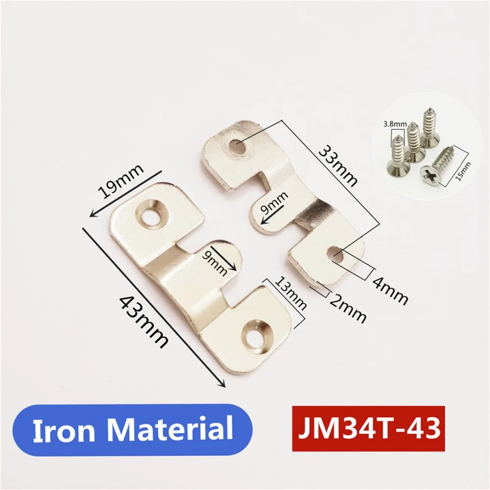 2 шт. 54 мм/43 мм сборка мебели кусок висит пряжка Утюг/нержавеющая сталь кровать крючок зеркало рамки вставные фитинги