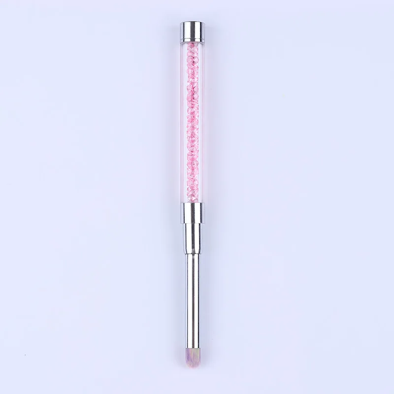 1 Pc Gradient Pencil Nail Art Brush Drawing Rhinestones Acrylic Pink Handle Painting Pen Nail UV Gel Tips DIY Nail Art Tool