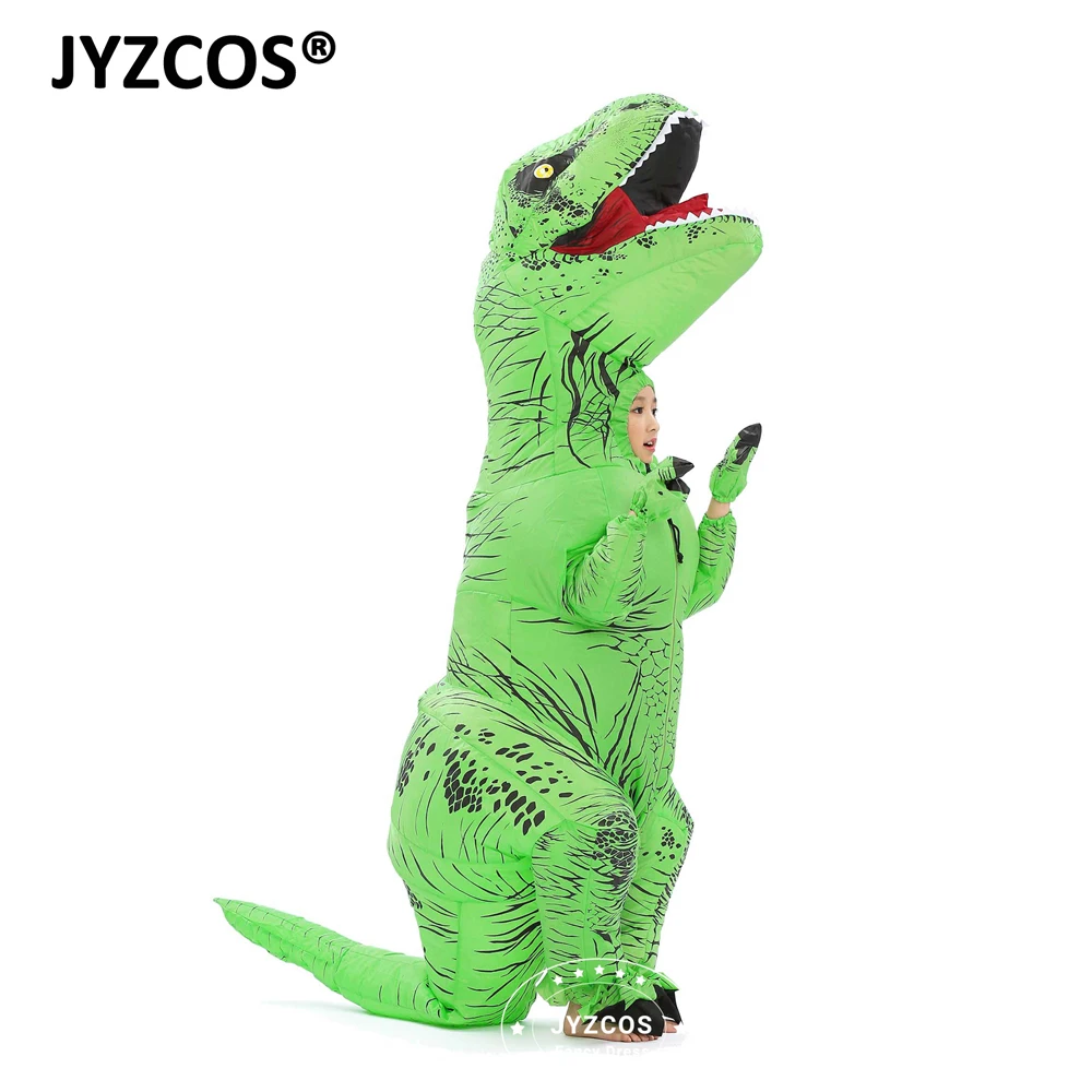 Inflatable Dinosaur Costume T Rex Fancy Dress Kid Adult Halloween Blow Up Suit