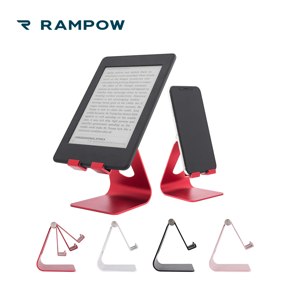 

RAMPOW Adjustable Mobile Phone Holder for Xiaomi Aluminium Alloy Desk Phone Stand for iPhone X Hand-free Charging Tablet Stand