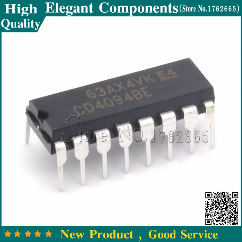 

NEW 5PCS CD4094BE DIP-16 CD4094 4094 NEW IC 8-STAGE Shift-and-Store BUS REGISTOR