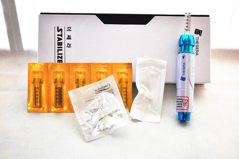 

Atomizer Sterile Hyaluron Acid Pen Peptide Therapy Hyaluronic Gun Anti Wrinkle Lip Lifting Injection Pen 5pcs ampoule 2 Syringes