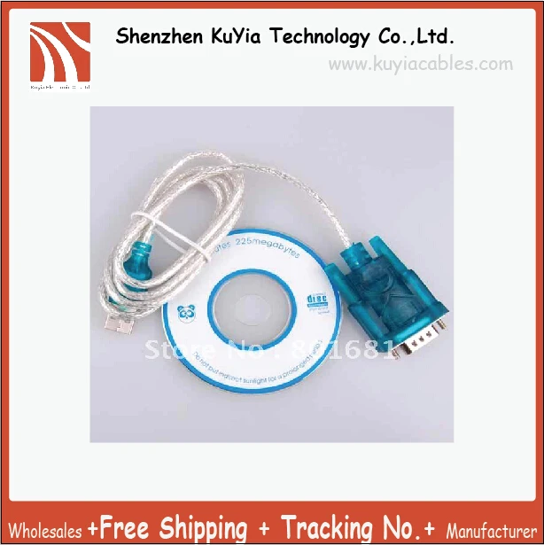 

KUYiA Free Shipping USB to RS232 Serial 9Pin DB9 Cable Adapter PC PDA GPS,10pcs/Lot