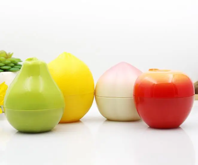 1 шт. 30 г крем банку, пустой Пластик косметический контейнер, 30 мл apple жемчуг lemon персик фрукты форма jar