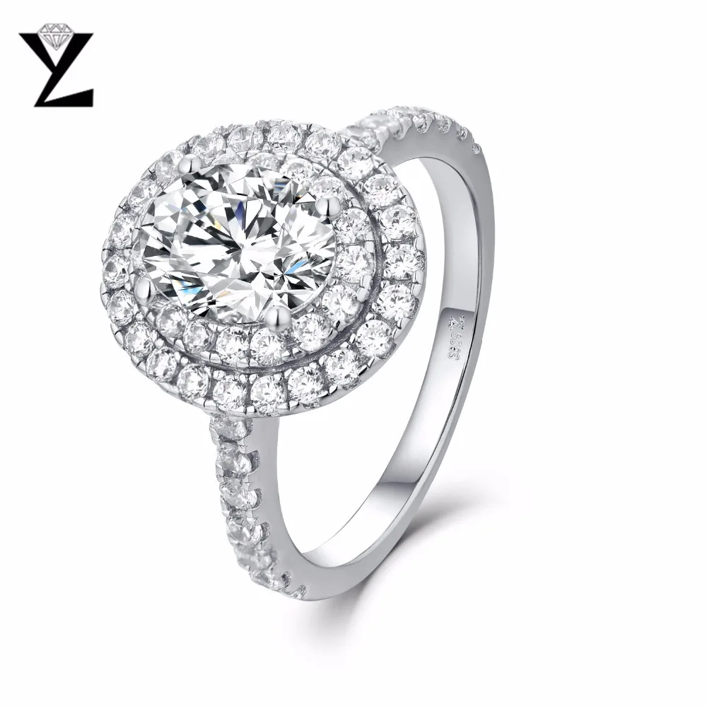 Buy YL Classic Round 925 Sterling Silver Engagement