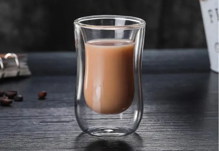 

Double Wall Glass Cup Simple Transparent Water Drop Heat Resistant High Borosilicate Wine Beer Glasses Verre Whiskey