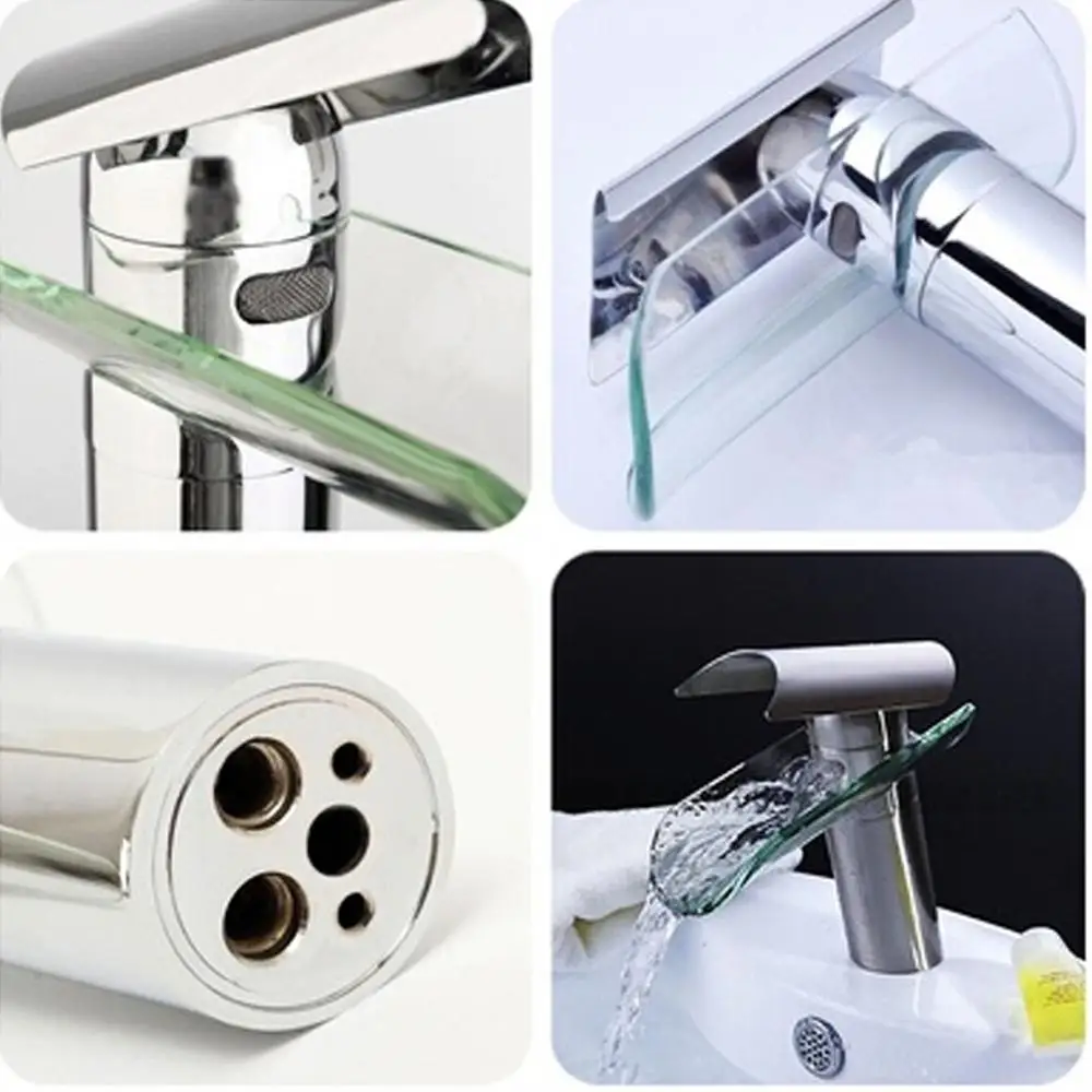 Waterfall Copper Bathroom Vanity For Washbasin Mixer Tap Chrome Basin Modern Fashion Style Waterfall Copper Bathroom Vanity For Washbasin Mixer Tap Chrome Basin Modern Fashion Style