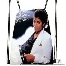 Пользовательские Майкл-Джексон походная сумка на шнурке милый рюкзак для детей(черная спинка) 31x40 см#180611-03-111