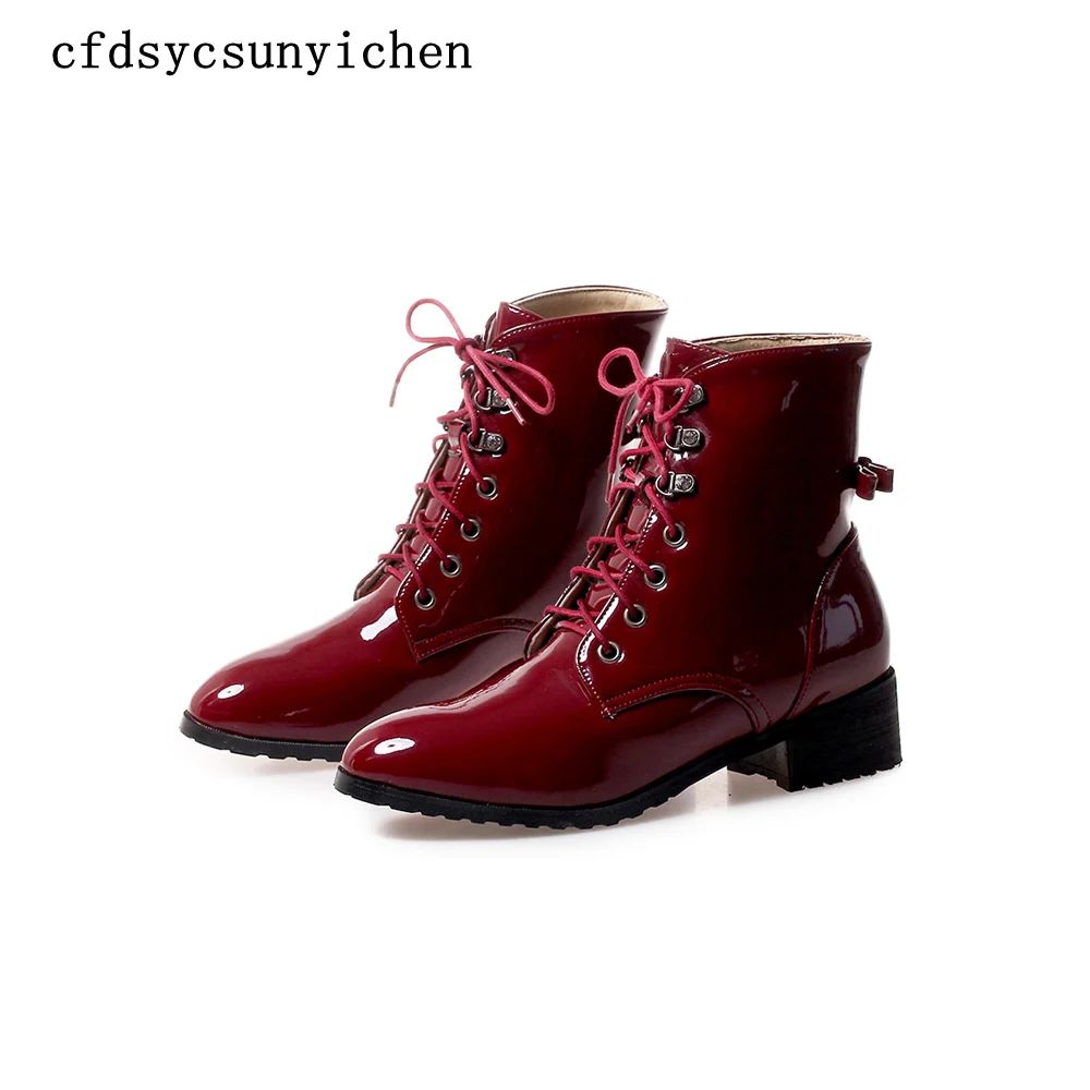 

Women Shoes Ankle Boots Red White Black Big Size High Quality Brand Women Shoes Med Heels BA-ASCP-08-24