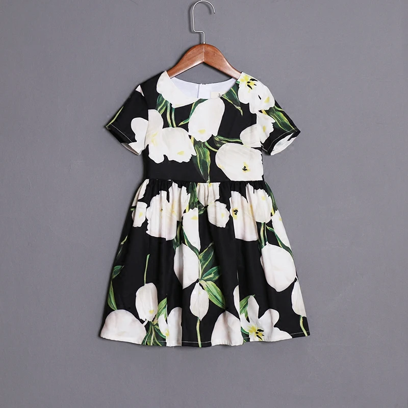 

Adult and children's flower dress kids High quality party dresses big girls