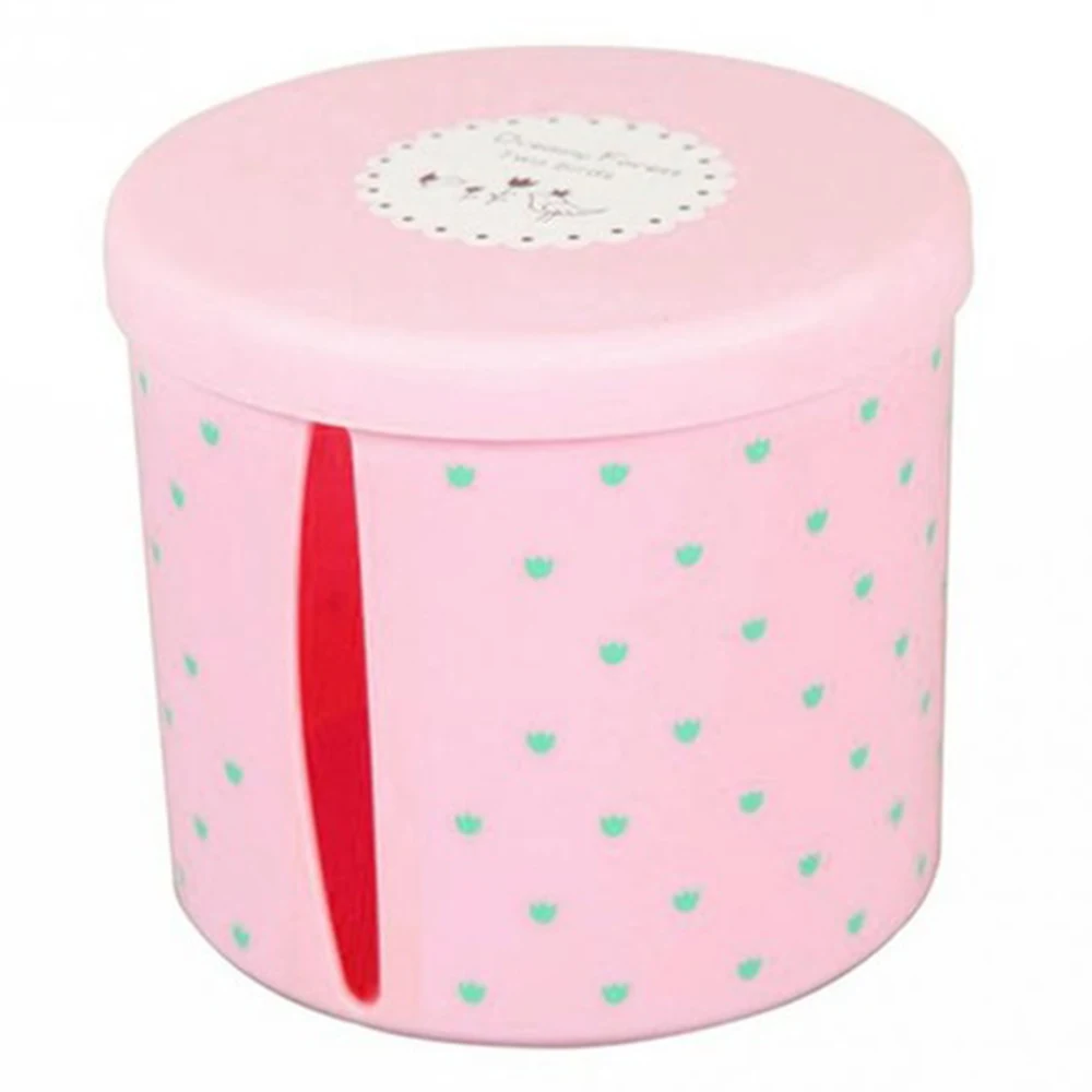 Коробка для салфеток дизайн рулон бумажный держатель коробка пластиковый диспенсер для салфеток круглый Toliet ванная комната водонепроницаемый бумажный стеллаж для хранения Контейнер - Цвет: Pink