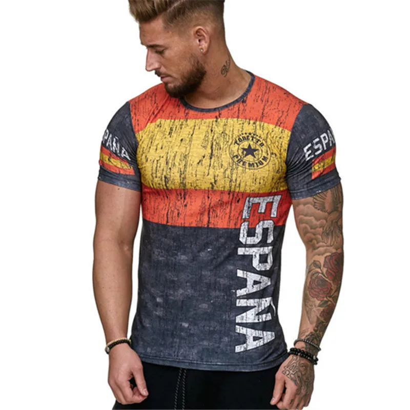 

Brand Men's Short Sleeve T-Shirt Bodybuilding Fitness Clothes Jogging Running Compression Shirt Sports Tops Tight