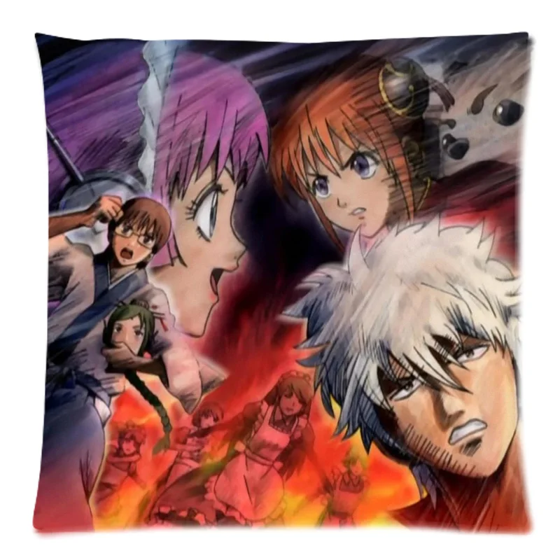 45x45 см GINTAMA накидка на подушку автомобиль диван талию наволочка под заказ Подушка