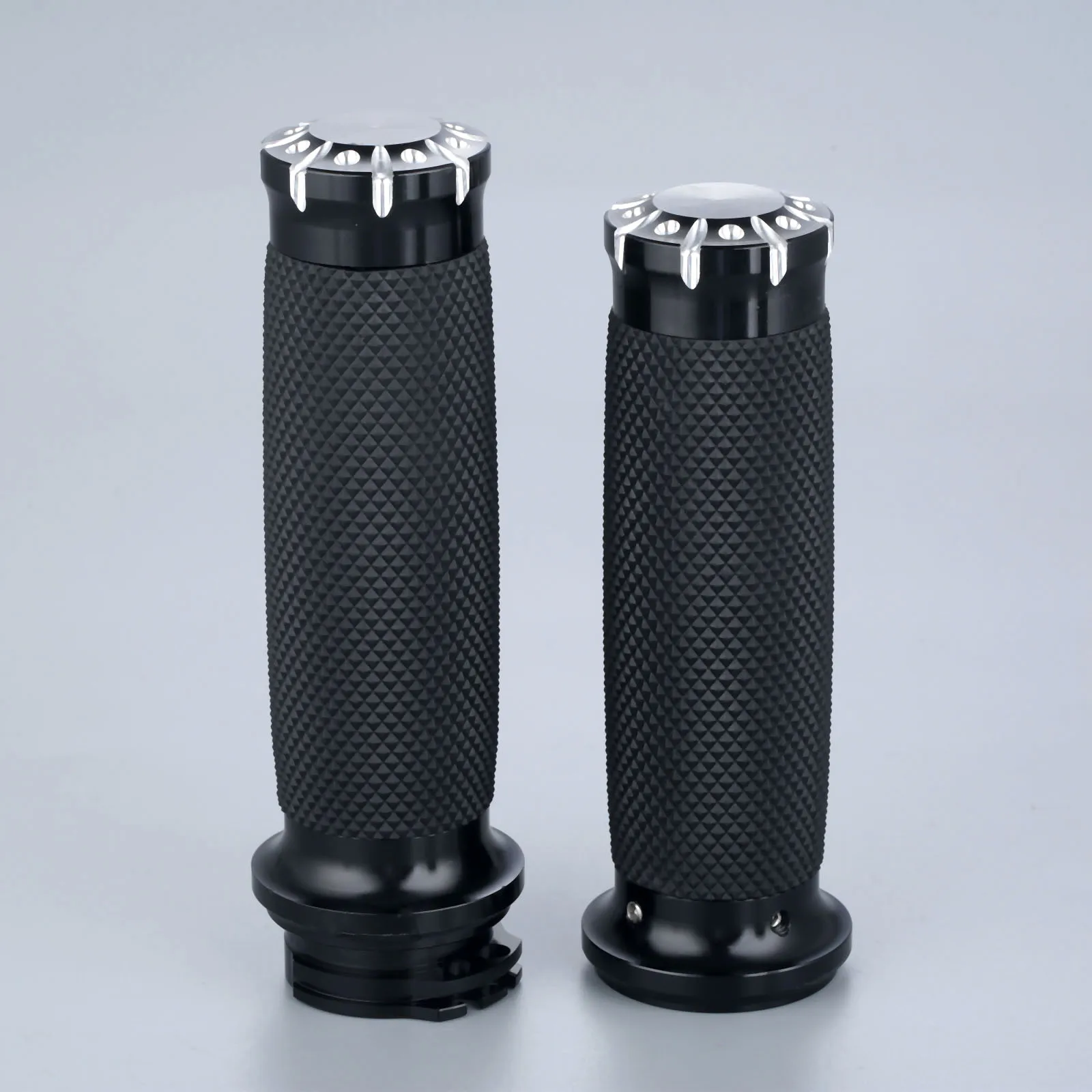 

Motorcycle Rubber Hand Grips CNC 25mm 7/8" Handle Bar Cross Grips Billet Aluminum Fit For Honda Yamaha Suzuki Kawasaki
