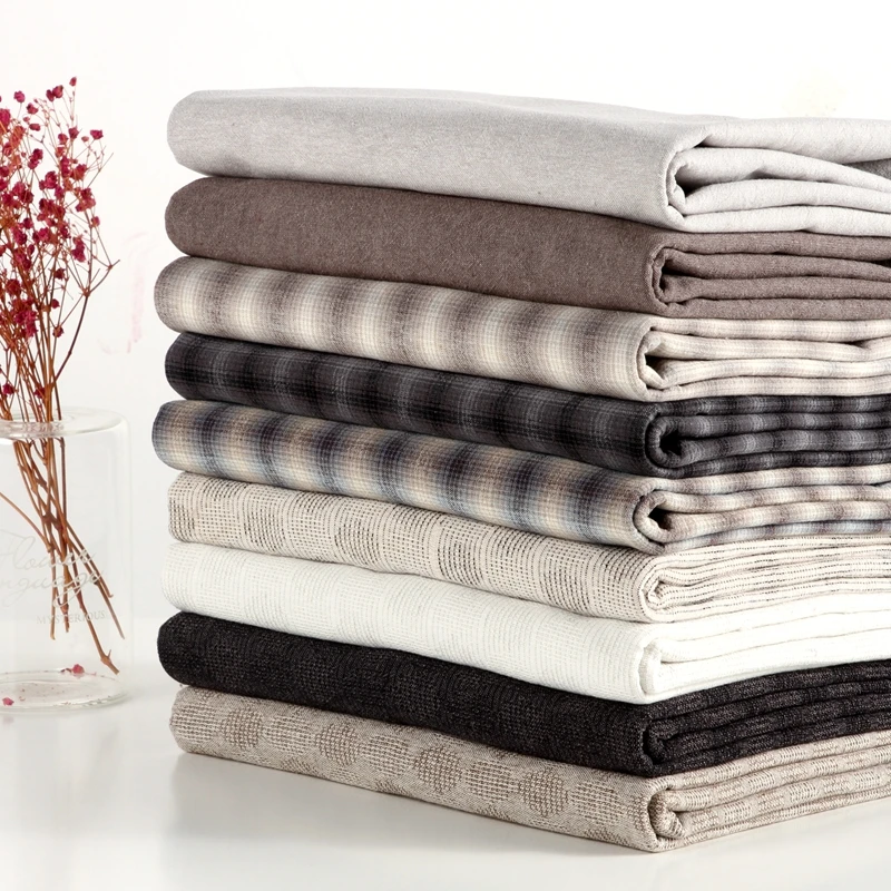 50*140 см Сетка плотная мягкая Базовая Лоскутная японская пряжа окрашенная хлопчатобумажная ткань для шитья стеганая сумка ткань кошелек ткань