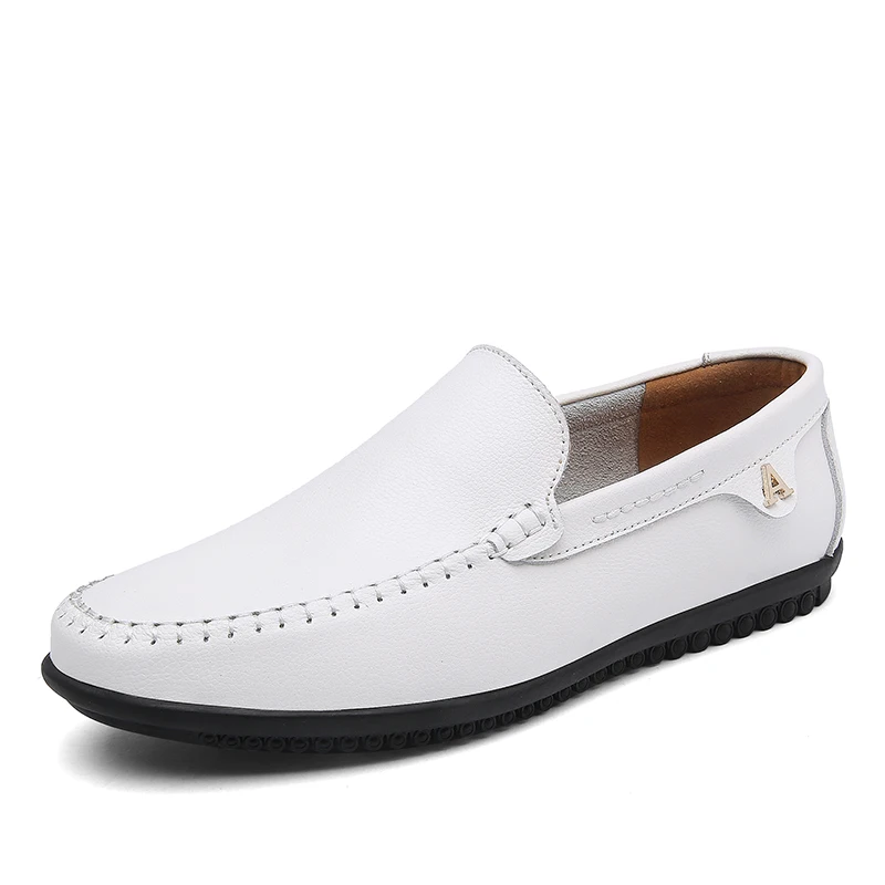 En Hommes Mâle Ville yellow Appartements Taille Chaussures Casual Noires Cuir Black Brown Conduite red Souple 2018 37 Mocassins Gomminos sur 47 De white D'été Slip PPgzx6Eqw