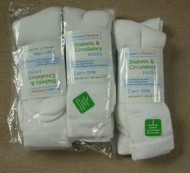2pairs Non Elastic Socks 100 cotton high quality for Diabetic Foot