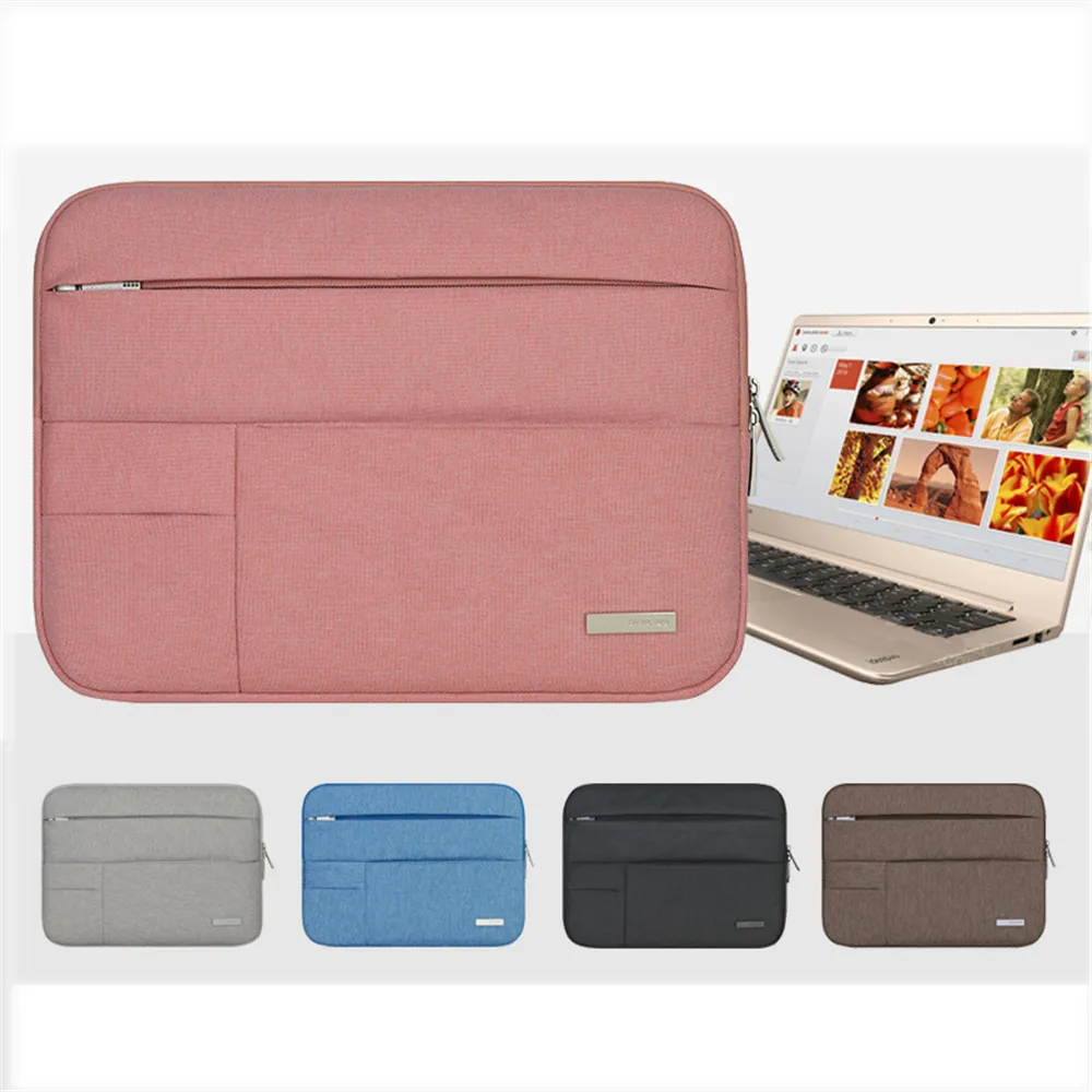 Men Women Soft Nylon Notebook Sleeve Multi Pocket for Macbook Pro/Air Retina 11 13 inch Laptop Bag Case For Mac 13.3