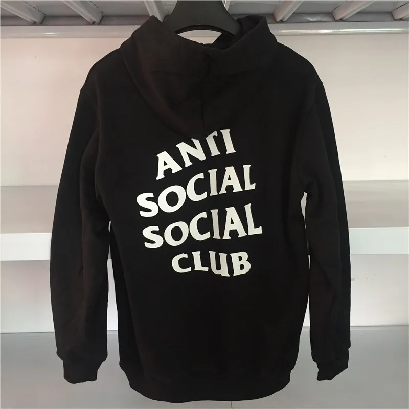 Antisocial Club Social Sudaderas Con Capucha Rosa negro blanco Hip Hop Sudadera Sudaderas Con Capucha de Alta Calidad Anti Social Club Social - AliExpress Ropa de hombre