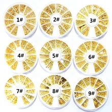 Nail Rivet Metal Nail Paste Mixed Disc Set Box Millet Grain Hot Sale Net Red Nail Irregular Beads 3D Manicure Nail Decoration red rivet