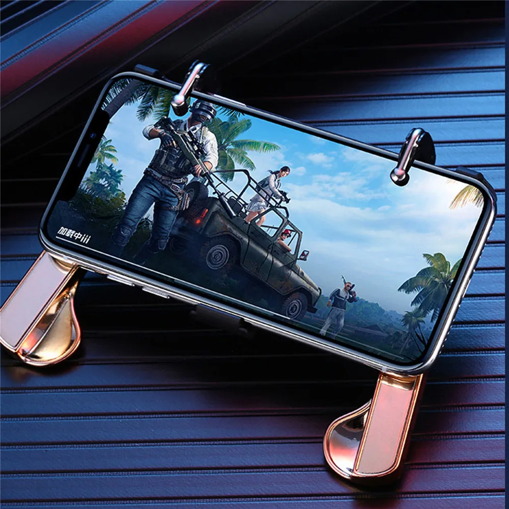  PUBG Controller Mechanical Deformation Gamepad Joystick Trigger Game Fire Button for iOS Android Sm