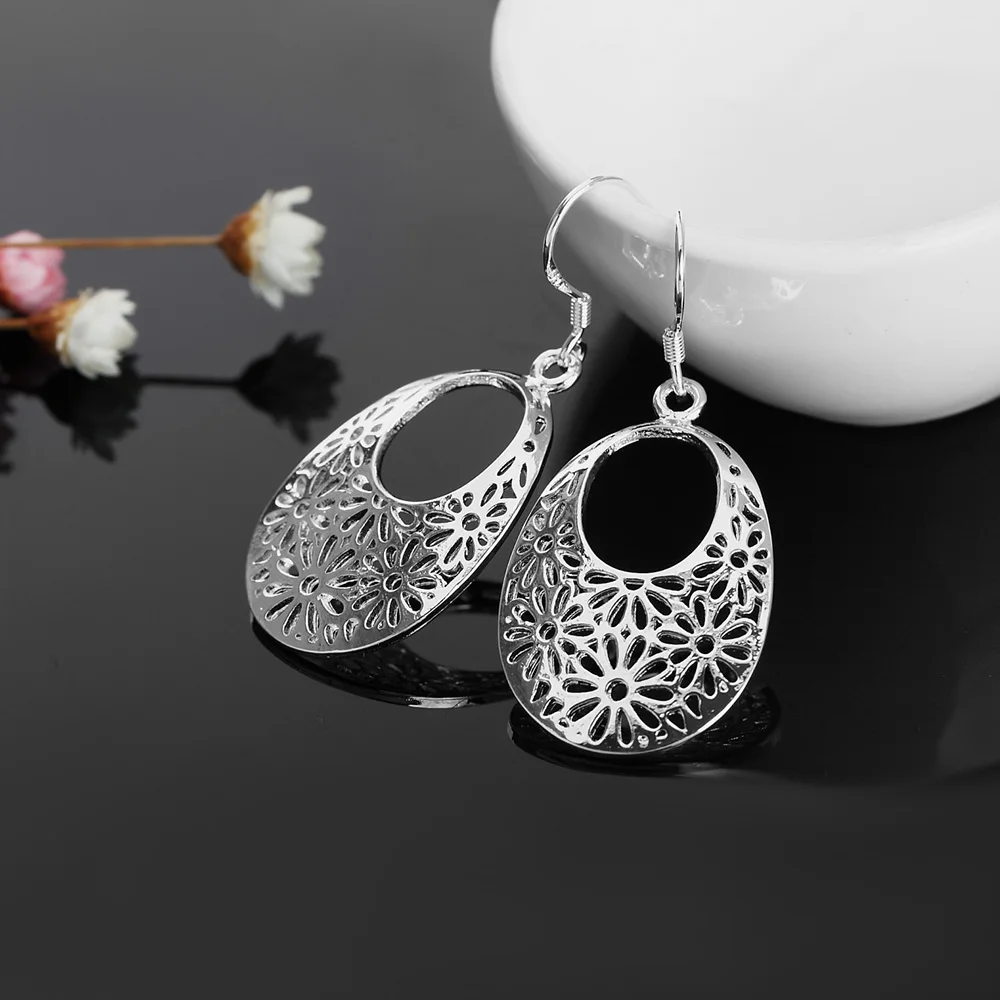 Женские серебряные серьги E581 оптом|jewelry belt|earrings punkjewelry gift boxes for earrings |