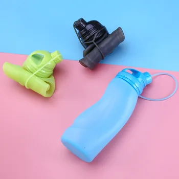 

Silicone Sport Water Bottles 500ML Easy-fold Outdoor Portable Drink Juice Milk Bottle Adult Travel Cup Kids BPA Free For Baby