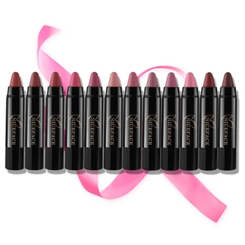 

New Matte Lipstick Pencil NICEFACE Long Lasting Sexy Red Matte Waterproof Rotary Lipstick Pen Cosmetic