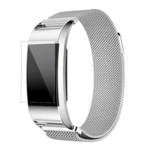 Роскошный Milanese Loop браслет со звеньями Нержавеющая сталь Группа Регулируемая застежка+ HD фильм для FitBit Charge 2 nov10