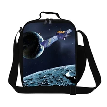 Вселенная 3D печать Портативная сумка для ланча для мальчиков многофункциональная Персонализированная сумка-холодильник внешняя космическая коробка для ланча детские сумки для пикника