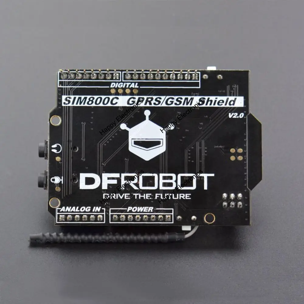 DFRobot SIM800C GPRS/GSM щит V2.0 модуль связи Плата расширения для Arduino Интернет вещей IoT вызова короткое сообщение