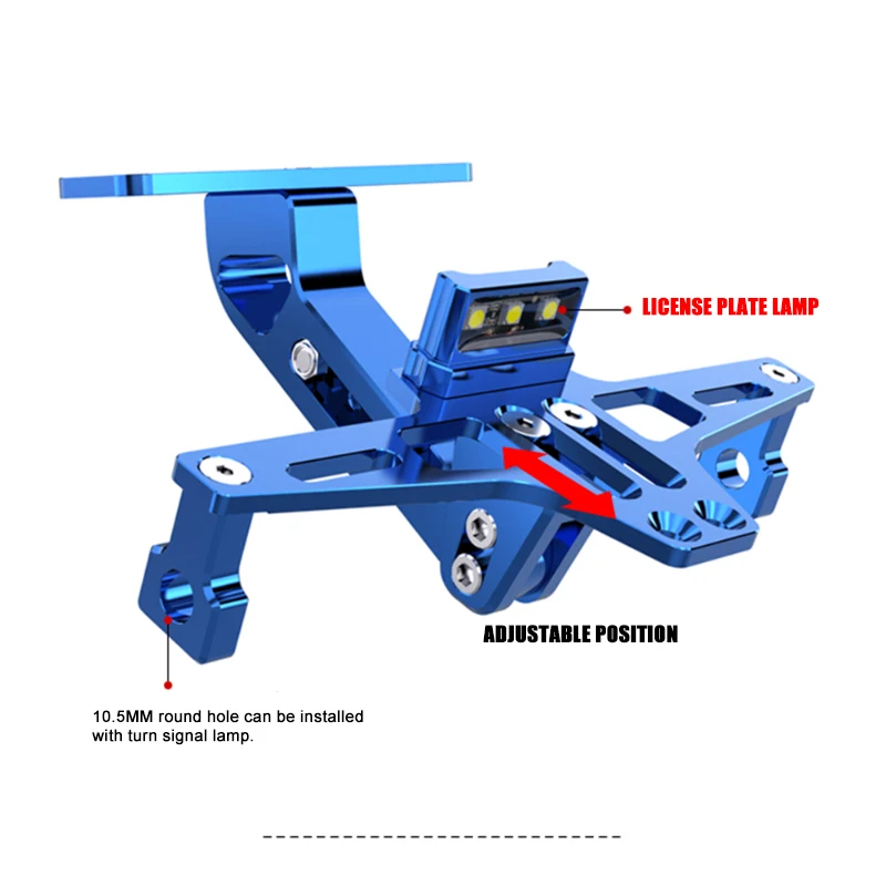 Support de Plaque d'Immatriculation Universel Aluminium Moto Scooter Quad -  gearsbox