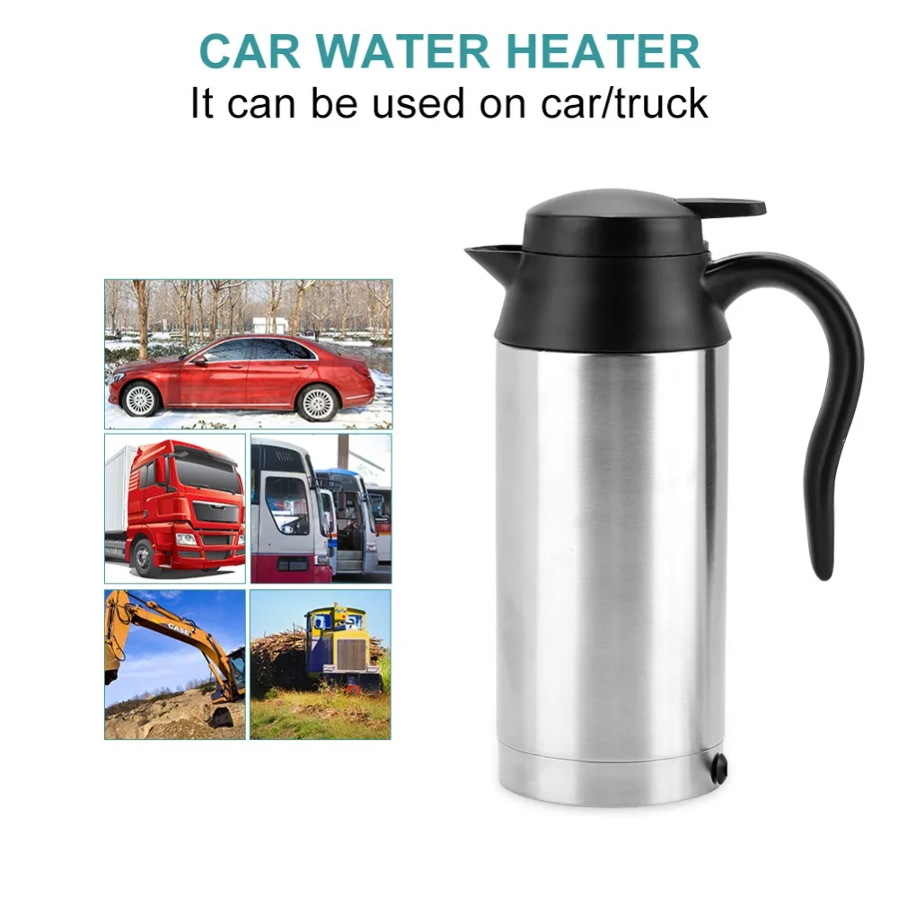 750 мл портативная бутылка с нагревателем, 24 В, для путешествий, автомобиля, грузовика, чайник, водонагреватель, бутылка для чая, кофе, питьевой горячей воды